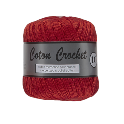 Coton crochet 10  rood