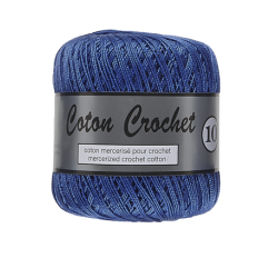 Coton crochet 10  koraal blauw