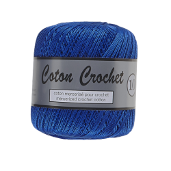 Coton crochet 10  kobalt blauw