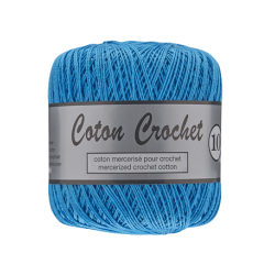 Coton crochet 10  blauw