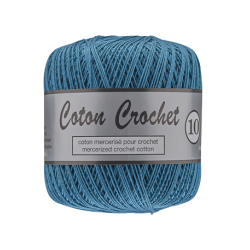 Coton crochet 10  blauw