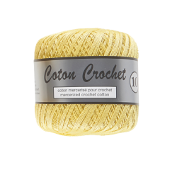 Coton crochet 10  pastel geel