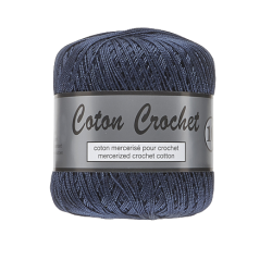 Coton crochet 10  blauw grijs